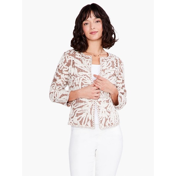 NIC+ZOE Spring Soiree Jacket in Neutral Mutual Size M